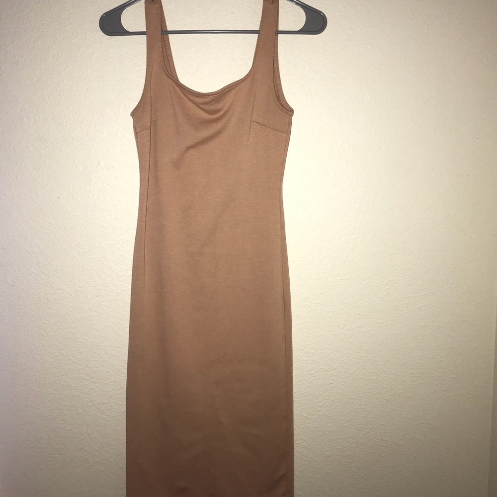 blush pink/cream body con dress